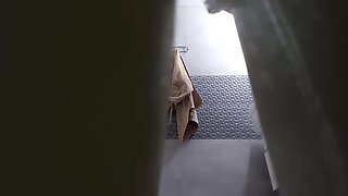 Nude woman in shower butt nakedy