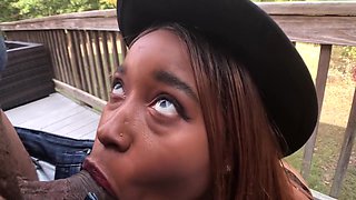 Nina Rivera And Don Whoe In 4k- Sucking And Fucking His Dick In The Backyard As A Sexy Cowgirl Of Halloween