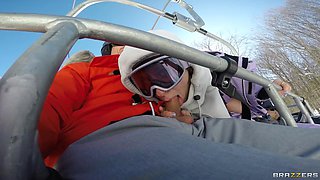 Dp With A Snow Angel With Mick Blue, Damon Dice, Angel Youngs - Brazzers