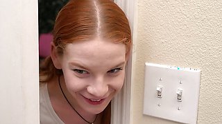 Sweet Ginger Teen Gets Caught Pranking Step-dad