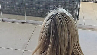 A holiday balcony fuck with the doors open ends up with a huge load in my milf pussy
