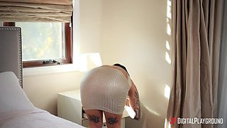 Sabina Rouge's Sensual Lesbian Christmas in Bedroom