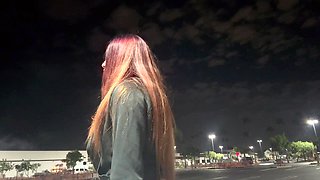 Italian Milf Artemisia Love Outdoor Smoking Fetish Late at night in Los Angeles Long hair Fetish