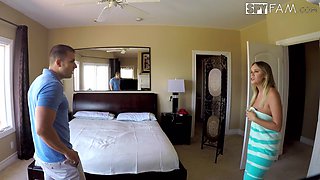 Step Brother Caught Peeping By Step Sister By The Pool - SpyFam
