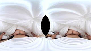 Glamour teen coquette exciting VR video