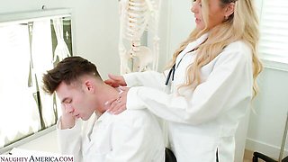 Bleached doll with round ass Kayla Kayden is jumping on a big boner