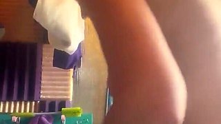 Hot, Hairy Hippy Gets Naked to Piss Standing up in the Bath