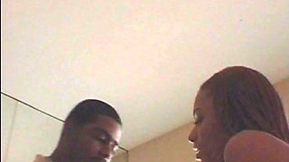 Big ass ebony French babe gets anally creampied