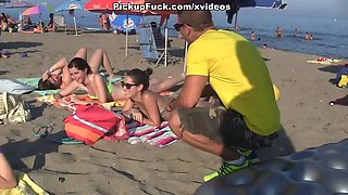 Pick-up girl on the beach and fuck her