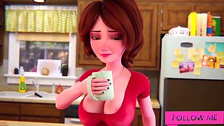 Cass Morning Sex in the Kitchen Bull Hentai 3D Big Ass Big Cock