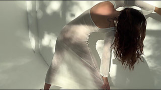 Sexy Stretching Goddess in with Mask