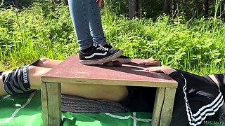 Blonde Amateur Finger Fucked Outdoors In Public