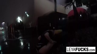 Leya Falcon - Hooker Gets Off The Snowy Streets By Anally Pleasing Her Pimp 10 Min