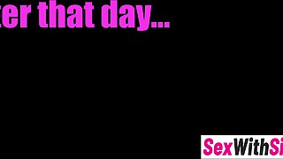 Buxom slender young stepsis fucks stepbro