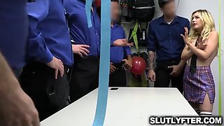 Shoppliter got into a furious fight when he was called in for questioning