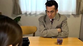 Cute Asian schoolgirl in uniform gets nailed by an older guy