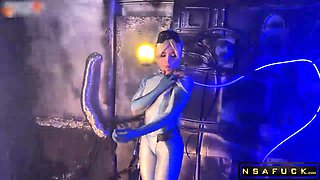 Horny Nova from Starcraft Sucks Cock and Swallows Cum