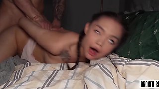 Petite teen loves taking hard cocks and doing it rough