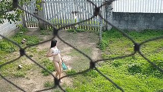Naked Wife Flashing on Street - Brazilian Couple Outdoor Fun