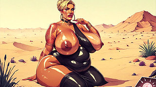 Fat BBW Blonde Hard Sex, Curvy Woman with Big Tits Sucking Big Dick, Slave Woman,bdsm