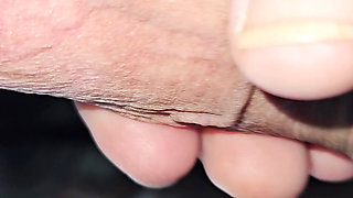 Curly Toes Cumming In Cock Ring Panties Mushroom Head