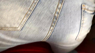Ass Jeans Teasing, Pee in Jeans