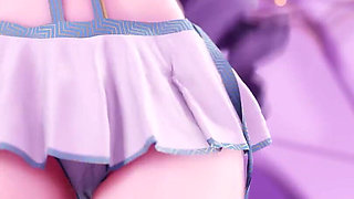 [mmd] Phut Hon College Girl Uniform; Black Stockings; Jiggling Breasts