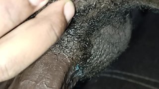Big Boobs and Sweet Ebony Black Hairy Pussy Stepsister Share Bed with Stepbrother & Gets Hard Fucked at Night