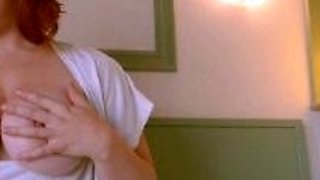 Great Big Boobs On Masturbating Redhead