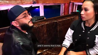 Horny Colombian with Perfect Ass Fuck Big dick sad Boyfriend untill shallow all his cum in public, Daniela Andrea