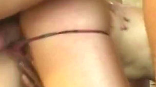Threesome with two girls and big cock