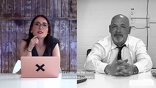 Exciting Secretary Has Love Making With Old Sad Coworker