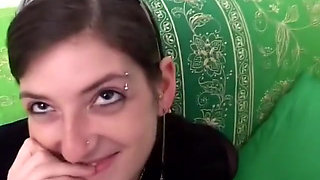 Young Italian plays with fake cock and gets pleasure