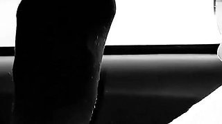 Story #12. Blonde MILF Licks the Driver's Feet and Sniffs Socks. Foot Fetish Car.