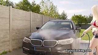 Titty Fucking Busty Bikini Car Wash Hottie