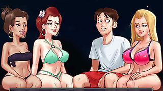 hot aunty and nebouhood anon make seen in summertime saga