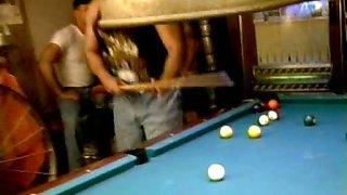 Pool hall bears swallow big cocks