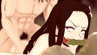 Nezuko and Inosuke