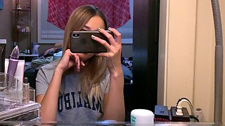 Emo teen Becka solo webcam masturbation
