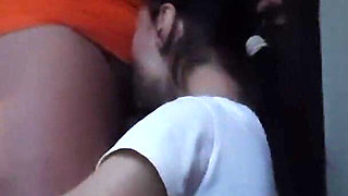 I Fuck My Neighbor in the Mouth and Try to Cum Faster so That We Don’t Get Caught by Her Girlfriend Who Is Cooking Next to Us