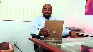 A spex slut office MILF is rammed