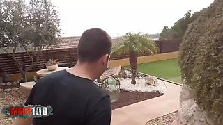 Nasty teen deepthroat face fuck and facial cumshot with Kevin White and Venom Evil