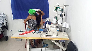 A SEAMSTRESS HAS A SENSUAL ADVENTURE WITH HER CO-WORKER