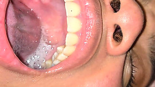 Warming up My Pregnant Slave's Throat with Cum in Her Mouth