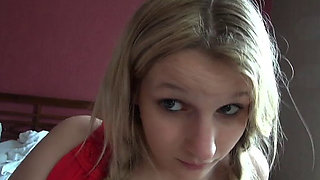 Cute Teen with Very White Skin and Small Tits Tried to Steal Money From Sugar Daddy