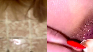 Sperm Drain 6. Blonde Lets Cum Out of Her Ass in Portion. Shower Solo!