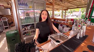 Naughty Bartender Isabella Fucks With Black Customer - Freddy Gong
