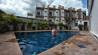 Sfw Playing About in Our Swimming Pool
