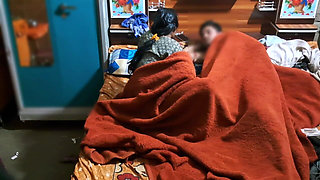 Indian Couple Spooning in Bed Naked