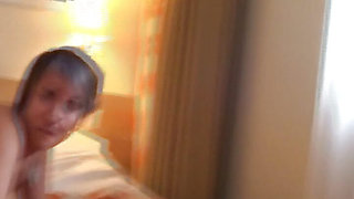 Emo German babe gets sprayed with jizz in the bedroom